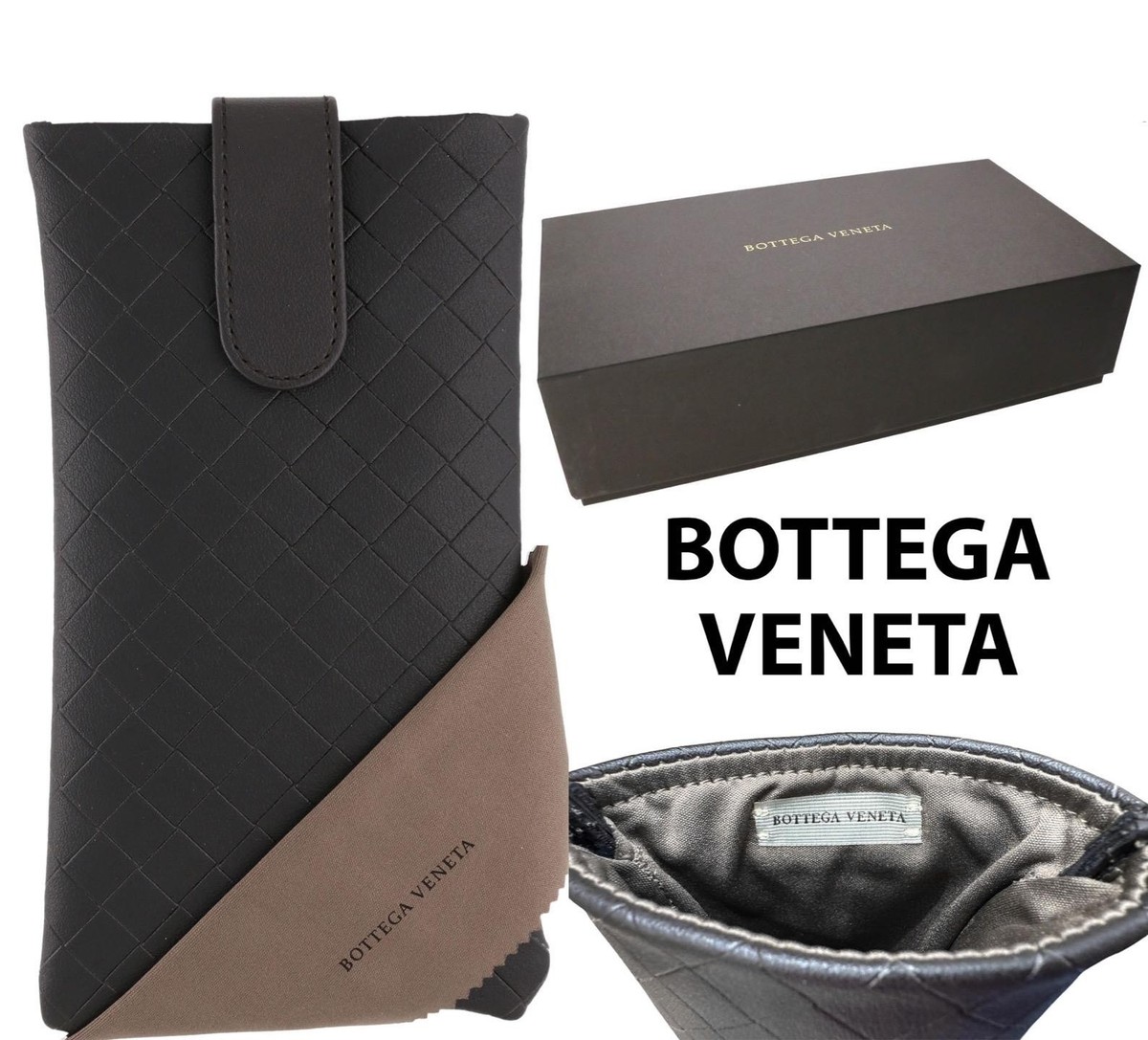 Bottega Veneta Sunglasses Case/Pouch, Lense Cloth + Box | eBay