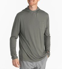 FREE FLY MENS BAMBOO LIGHTWEIGHT HOODIE FATIGUE GREEN SIZE XL NWT 68