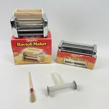 IMPERIA Ravioli Maker Pasta Machine Press + Simplex T1 Attachment Made in Italy