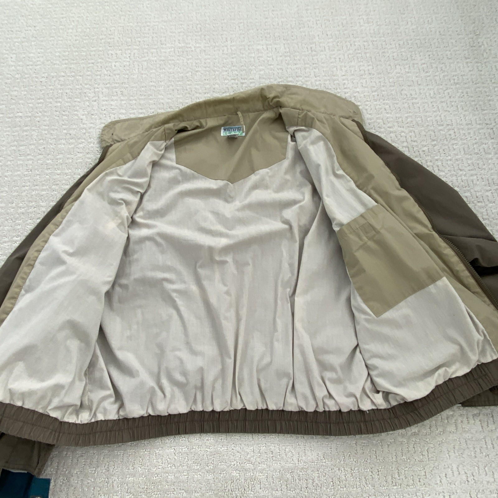 Vintage Whitefish Bay Men's XL Olive Green Grandpa Bomber Jacket Windbreaker thumbnail 14