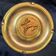 Old Vintage Sports Football Cigarette Ashtray IMFA Aviano Italy Mid Century 