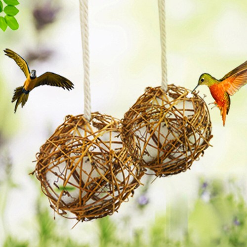 4PCS Wild Bird Nesting Material Outdoor Hummingbird Nest Hanging Bird Feeder * - Picture 3 of 12