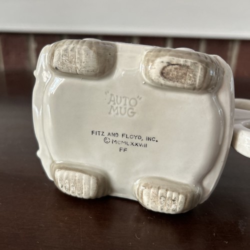 Fitz And Floyd Auto Mug Wind Up Toy Car Ceramic Mug Vintage 1978 Made In Japan - Picture 10 of 11