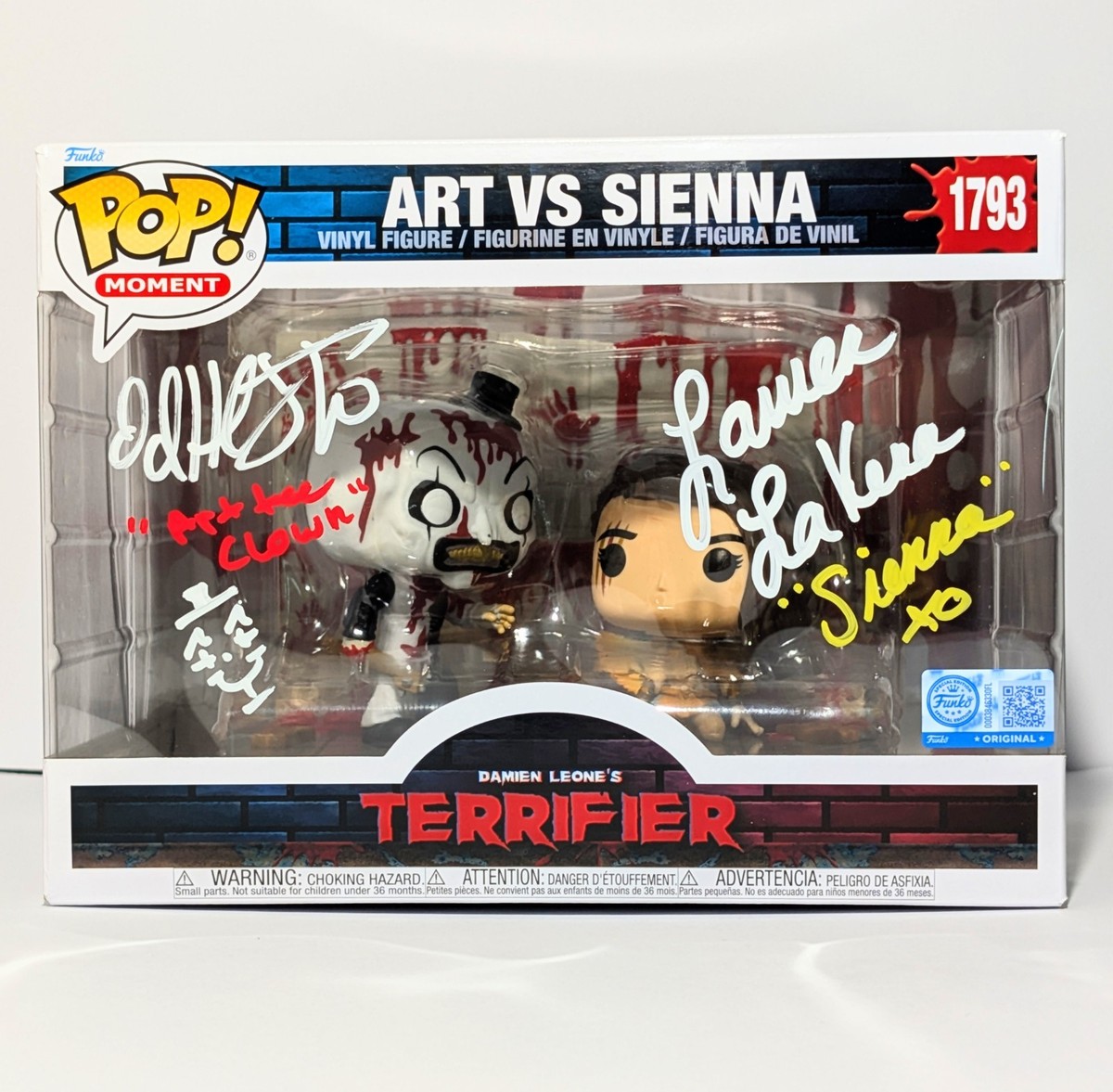 レアFUNKO POP! テリファー　アートザクラウンvs シエナ　限定版 Terrifier Signed ART vs. SIENNA David Howard Thornton & Lauren