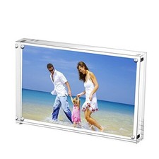 Acrylic Photo Frames 6x8'', Magnetic Acrylic Block Picture 6 x 8 inch 1