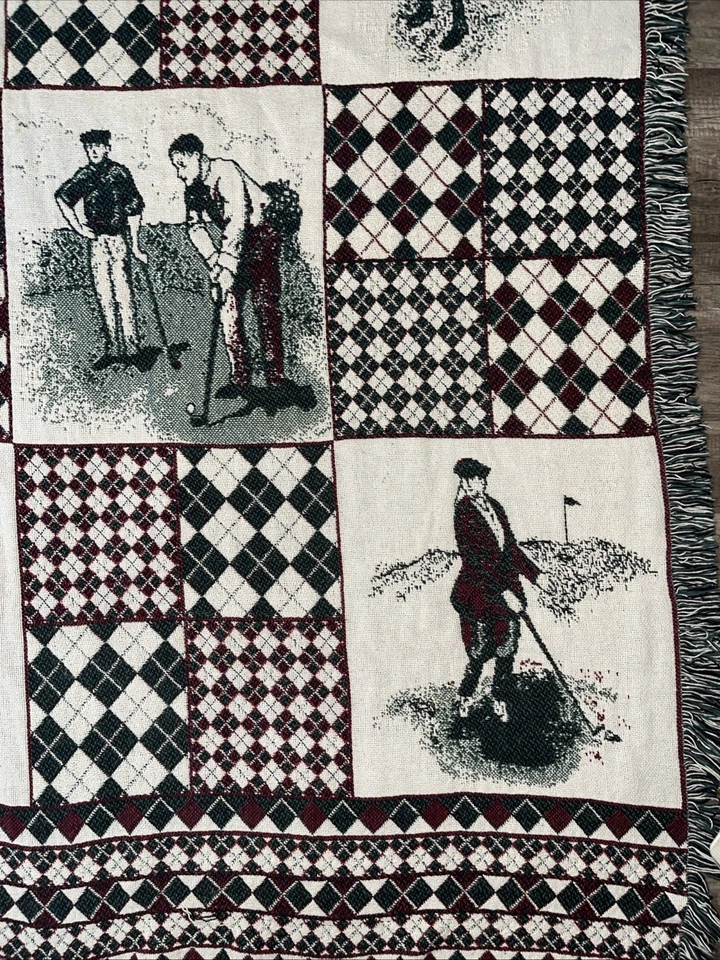 "Manta tapiz de golf tiro de algodón 48""X68"" (E7)" Foto 4 de 4