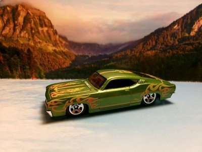 69 FORD TORINO TALLADEGA   2017 Hot Wheels Flames Series    Green