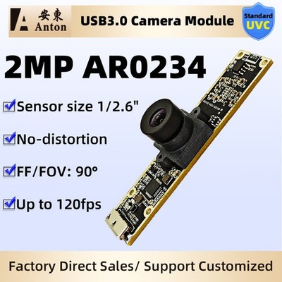 2MP 1080P AR0234 USB3.0 Camera Module 120fps Global Shutter 90° FF No-Distortion