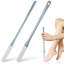 2 Pcs Toe Cleaning Silicone Brushes Foot Scrubber With Long Handle For Shower
