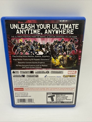 Ultimate Marvel vs. Capcom 3 Playstation Vita (PSVita, 2012 NTSC-U/C) Game - Picture 2 of 3