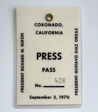 Richard Nixon STATE DINNER Pres Mexico Hotel Del Coronado CA 1970 CBS Press Pass