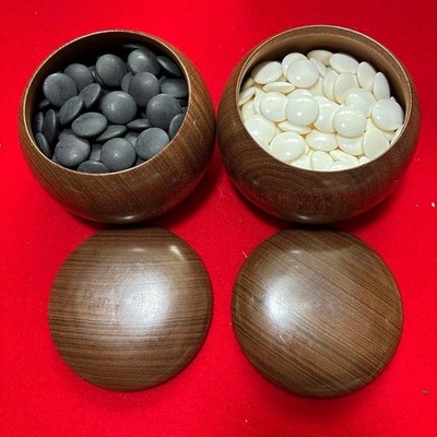 Go Stones Clam Shell Go Spielsteine Nachiguro Set Traditionell Japanisch