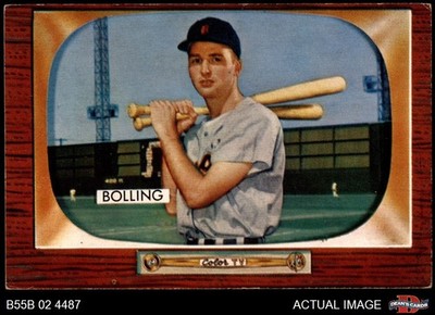1955 Bowman #204 Frank Bolling ERR Tigers RARE VARIATION ERROR ROOKIE 5 - EX