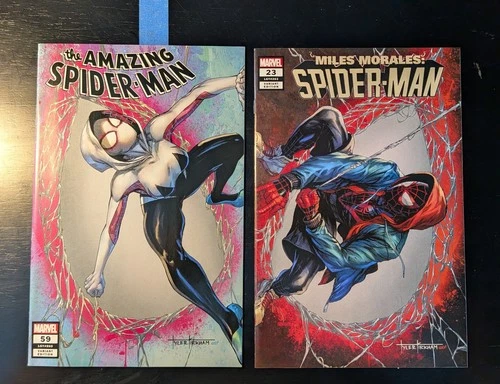 Amazing Spider-Man #59 + Miles Morales #23 Tyler Kirkham Connecting Set NM 2021
