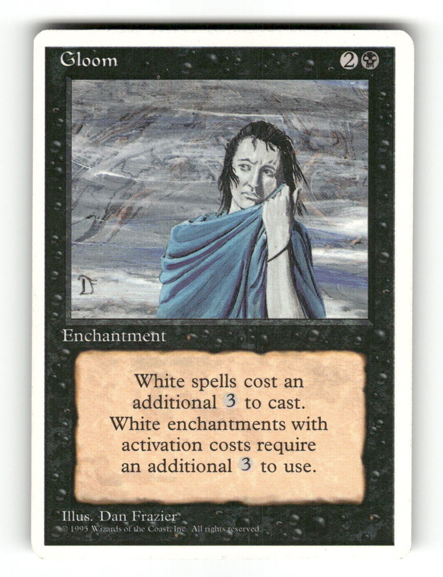 Gloom Uncommon Fourth Edition Magic: The Gathering Near Mint