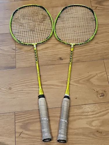 Set Of 2 Carlton Ultrablade 200 White Lime Badminton Racket Starter Beginner GC