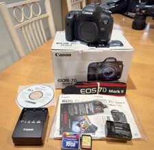 Canon EOS 7D Mark II 20.2MP Digital SLR Camera- w/Battery/Charger/32GB SD more