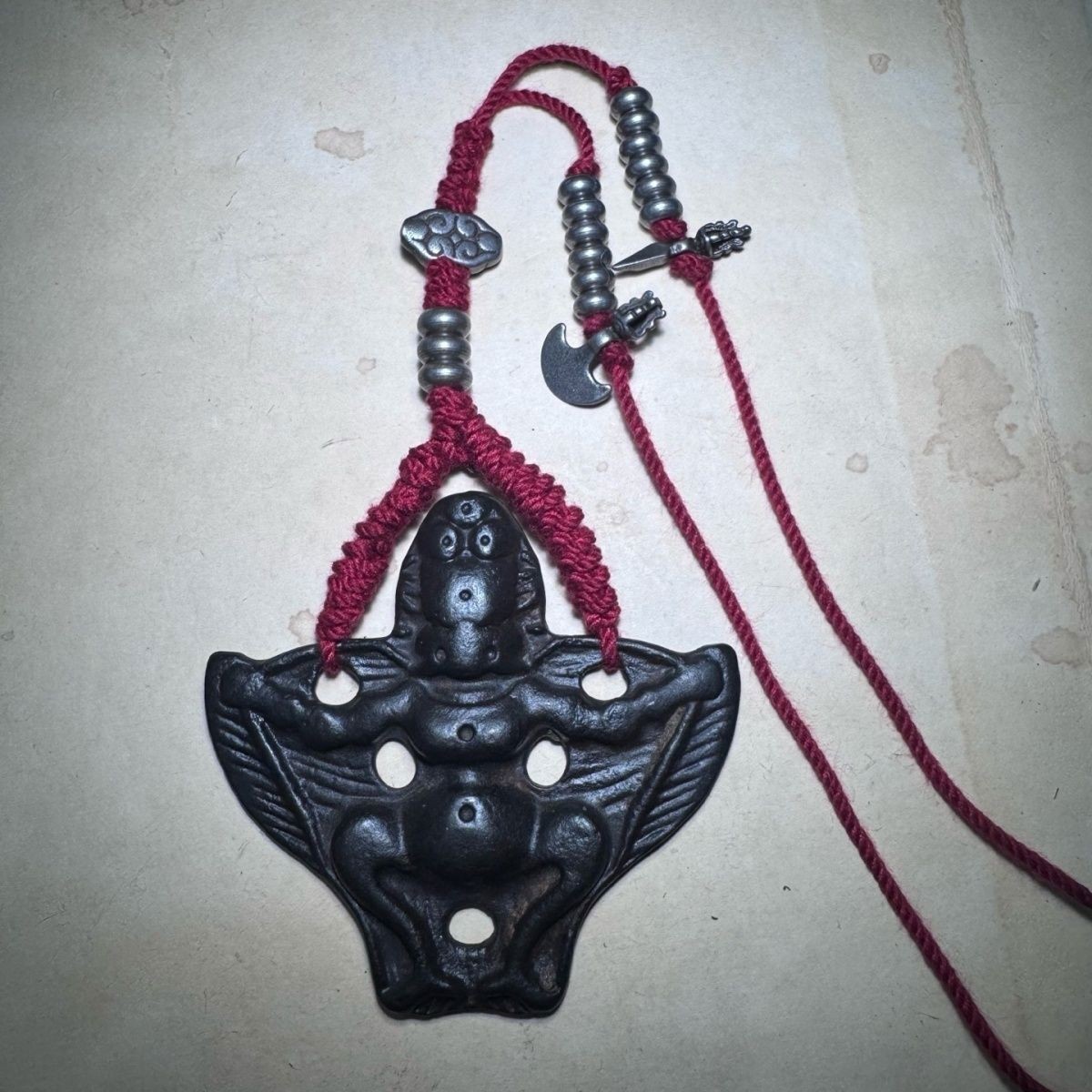 Handmade Tibetan Thokcha Garuda Amulet Pendant Vintage Cultural Collectible