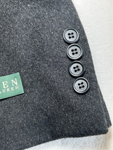 Polo Ralph Lauren Charcoal Overcoat Peacoat Mens Size 58 Reg Brand New With Tags - Picture 10 of 22