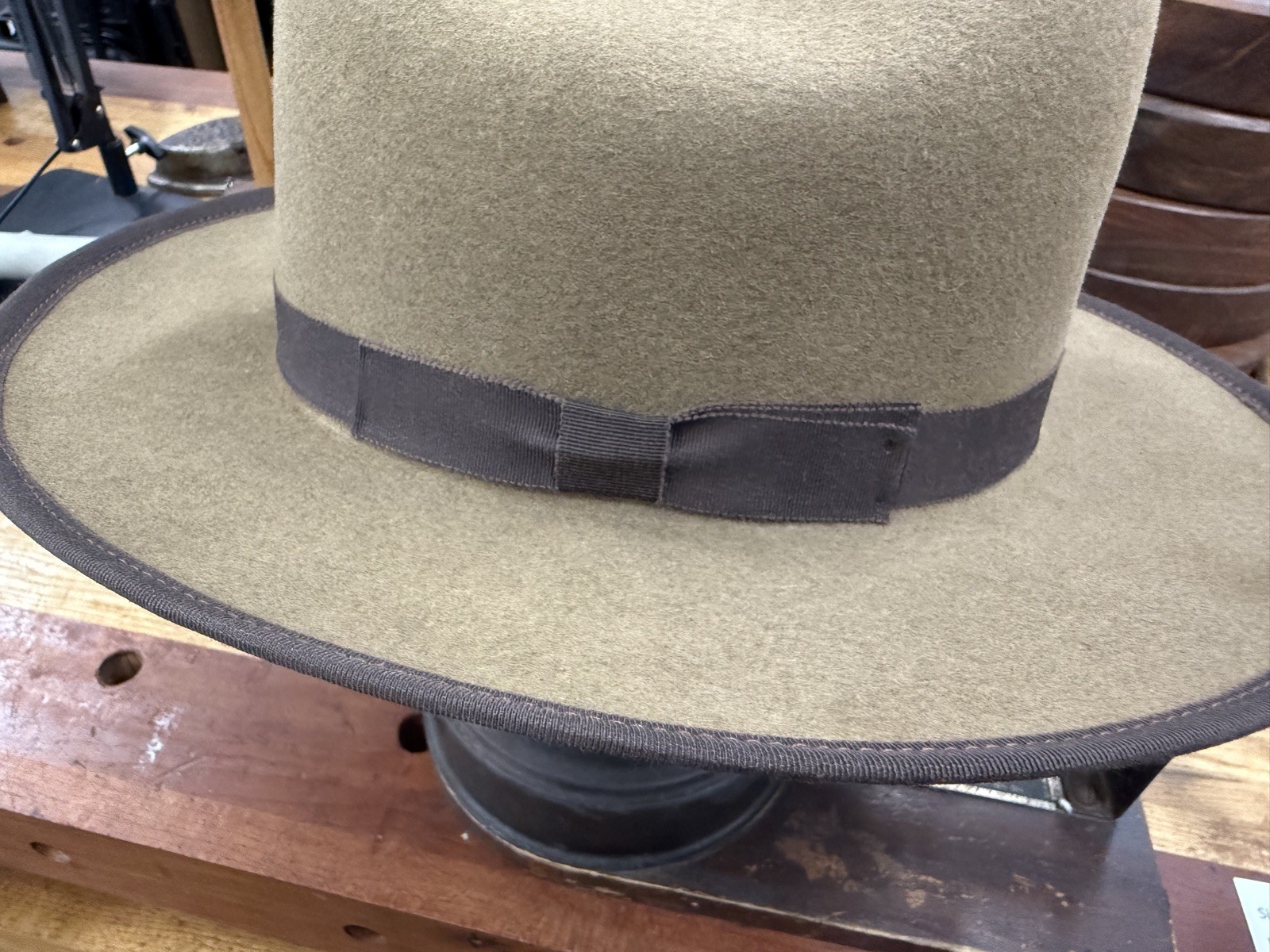 The Road!  Brand New Handmade Rabbit Fur Felt Open Road Style Hat. Sz 7 3/8