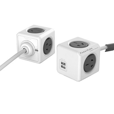 Universal Wandadapter mit 4 Netzsteckdosen, 2 USB-Anschlüssen & 1,5m Kabel, AU-Stecker