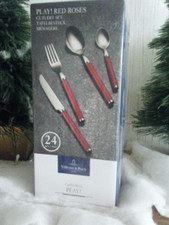 Original Villeroy & Boch Play !Red Roses Tafelbesteck  24Teile Neu & OVP