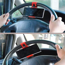 Hanging Car Steering Wheel Phone Mount - Plastic,One-Click Installation