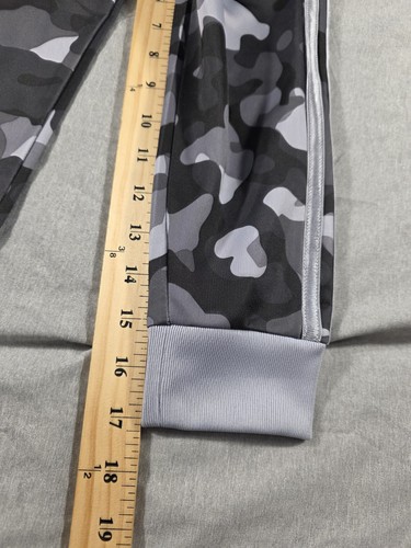 NWt Adidas Youth Boys sz 5 Tricot 3 Stripe Joggers w/pockets Gray Camo - Picture 3 of 7
