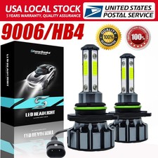 4-sides 9006 HB4 LED Headlight Bulbs Low Beam 6000K For Honda Accord 2003-2007