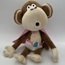 Bobby Jack Monkey Plush 16" Pink Cape Outfit Stuffed Animal Brown Tan