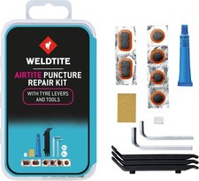 WELDTITE Airtite Bike Puncture Repair Kit with Tyre Levers & Tools for Inner Tub