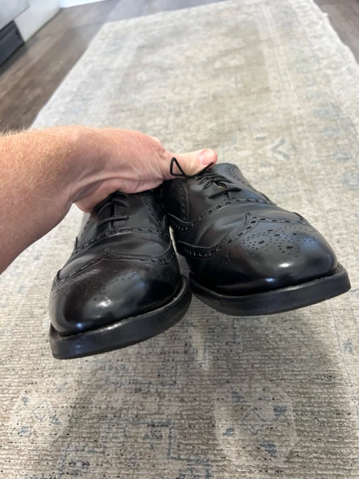 Church’s Custom Grade Chetwynd black leather wingtips dress shoes 11 - Image 3 of 4