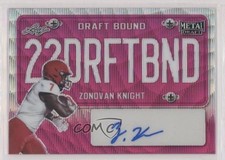 2022 Leaf Metal Draft Bound Pink Wave 11/15 Zonovan Knight #DB-ZK1 Auto i5f