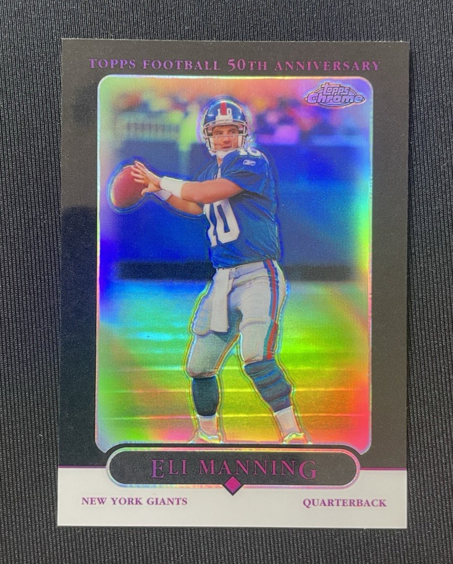 2005 Topps Chrome BLACK REFRACTORS #36 Eli Manning /100