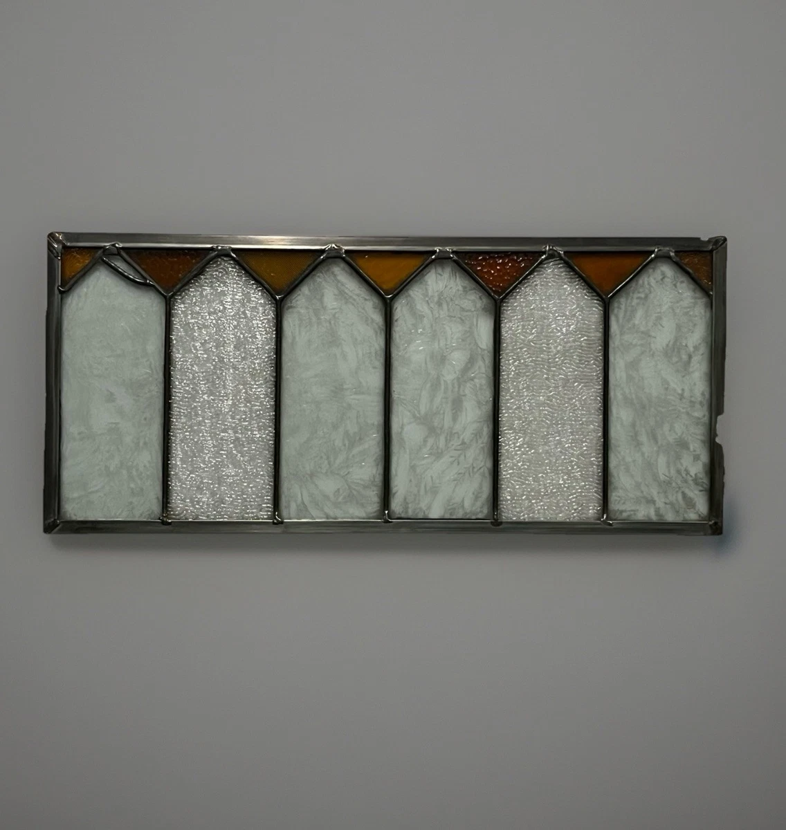 1900-1940 1930s Decade Transom Window Antique Stained Glass