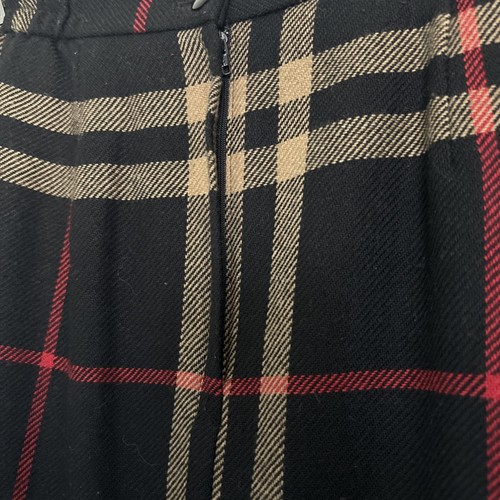 Gonna coperta nera vintage a quadri 12 misto lana Dark Academia Old Money Nouveaux - Foto 8 di 9