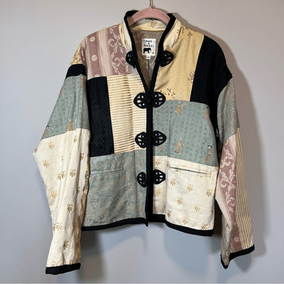 Max & Mabel Women s Chinese Brocade Jacket Art to Wear Patchwork 1 Large