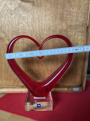 Leonardo Herz rot, Glasherz, Glas, Skulptur, Liebe, Deko 21 cm - Bild 8 von 9