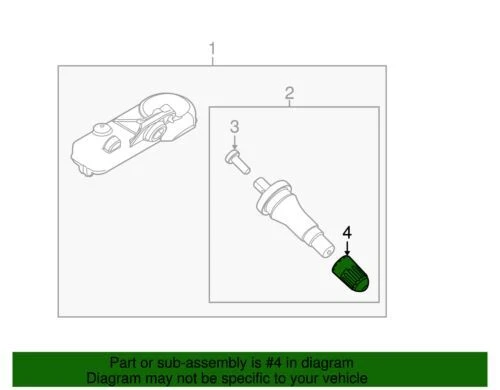 NEW OEM Ford 2015-23 Fits Many Models Black Plastic Valve Stem Cap F2GZ-1A163-A - Image 2 of 2