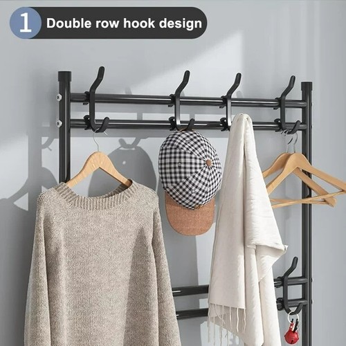 Heavy Duty Clothing Garment Rack Rolling Clothes Organizer Double Rails Hanger - Picture 10 of 37