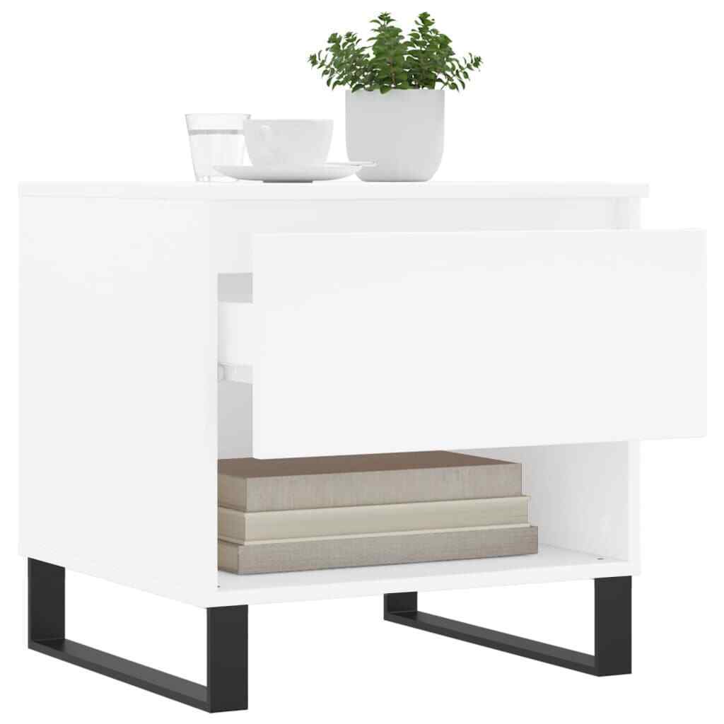Coffee Table White 50x46x50 cm Engineered Wood - Picture 4 of 12