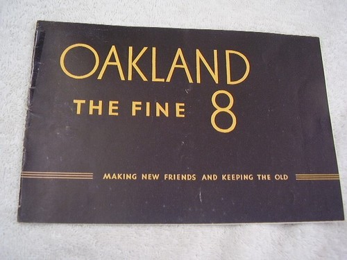 1931 OAKLAND 8 ORIGINAL BROCHURE FREE POSTAGE !