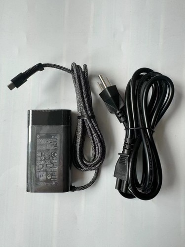 New Genuine 65W USB C AC Adapter Charger For HP ENVY 15-EW0013DX 13-bf0013dx - Picture 2 of 8