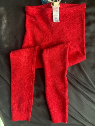 NWT! Hatley Girls Shimmer Red Leggings Size 2T-3T