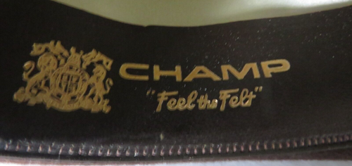Vintage Champ Fedora Hut Herren braun FEEL THE FILT Kasmir Finish Größe 6 3/4 klassisch - Bild 9 von 11