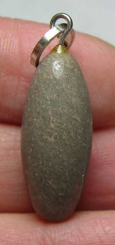 #29 India 18.95ct 100% Natural Shiva Lingam Lingham Stone Pendant 3.80g 25mm - 第 2/7 張圖片
