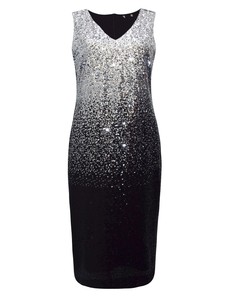 silver sleeveless dress