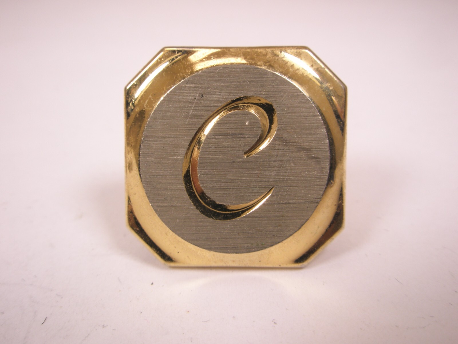 C Monogram Initials Letter SINGLE Vintage Cuff Li… - image 1