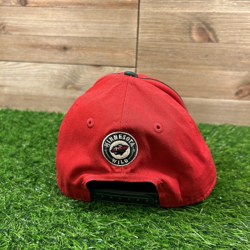 Minnesota Wild Hat Baseball Cap Youth Red Green Snapback New Era NHL Hockey - Picture 4 of 9