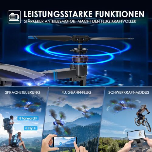 H24 Drohne mit Kamera HD 1080P, RC Drone für Erwachsene und Kinder, Faltbar - Bild 3 von 12